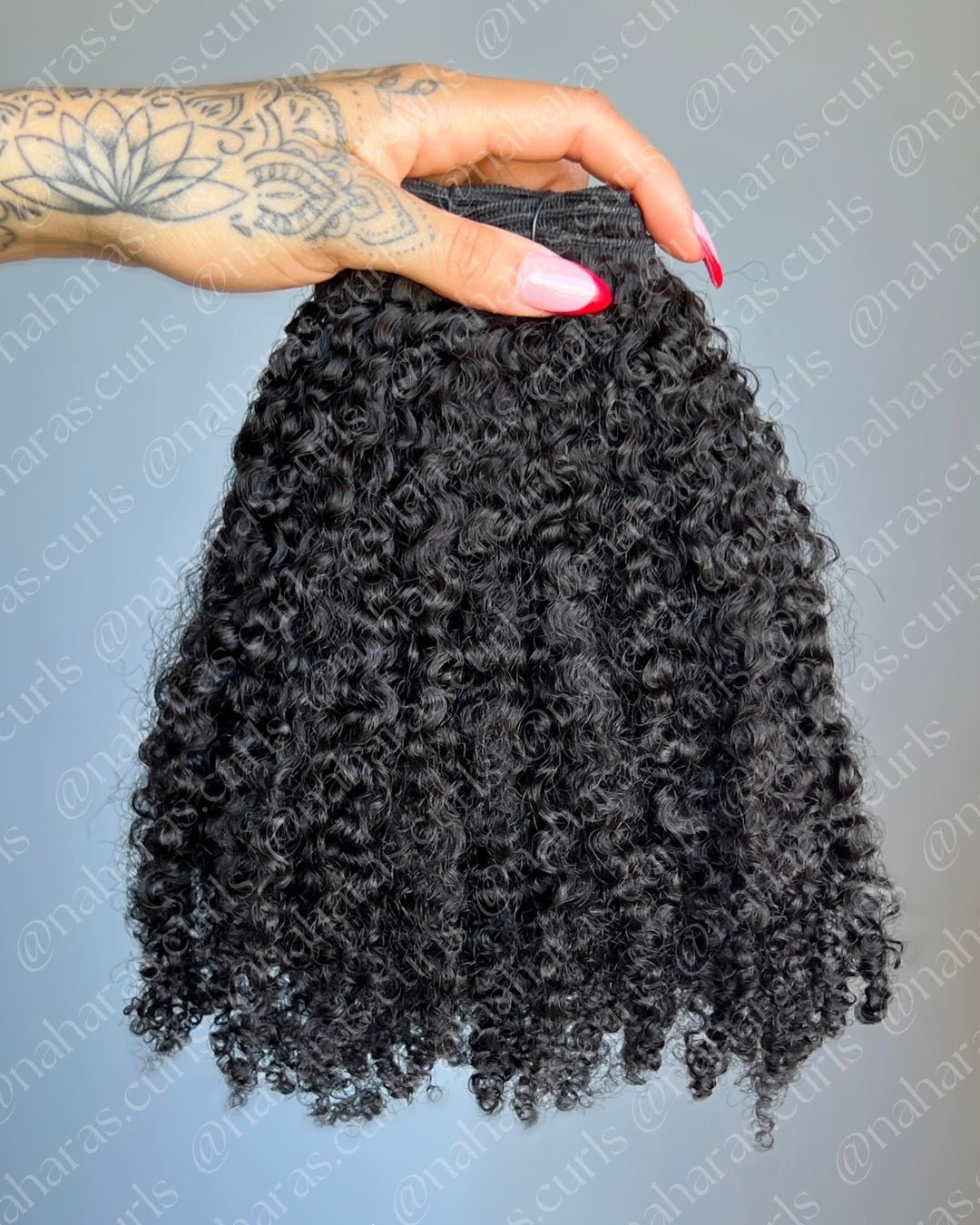 4A-4B Wefted Hair Bundle with kinky curly texture, limited edition by Nahara’s Curls