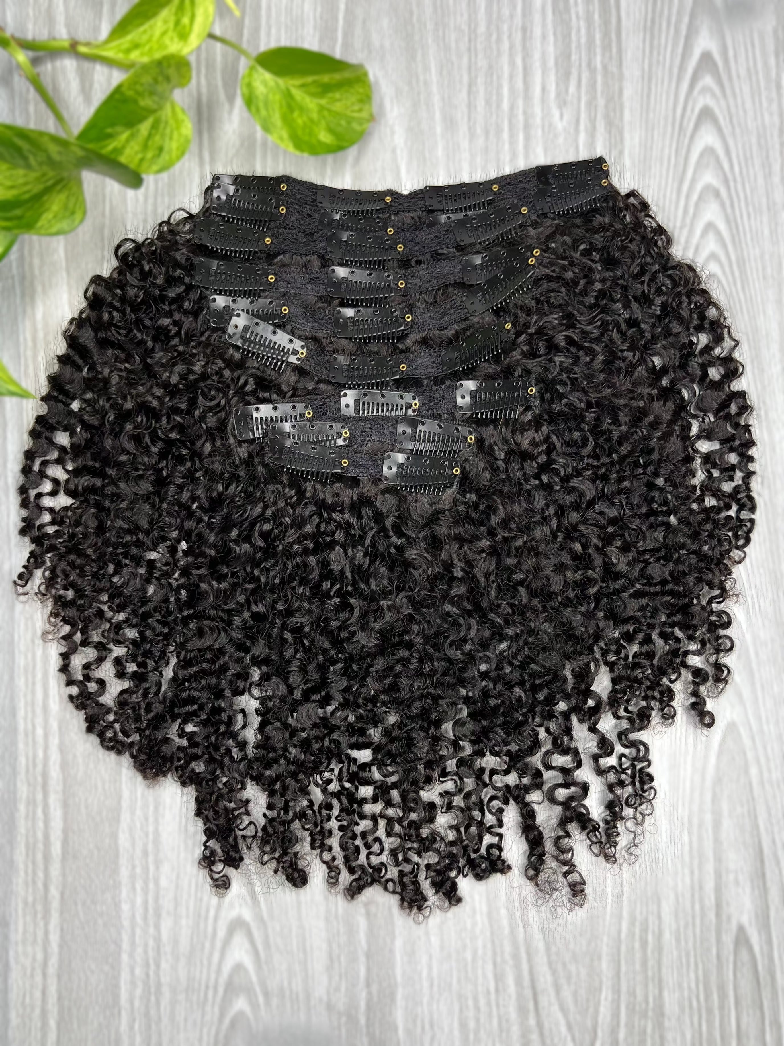 Aura Clip-Ins showing secure silicone-tipped clips and double-drawn wefts