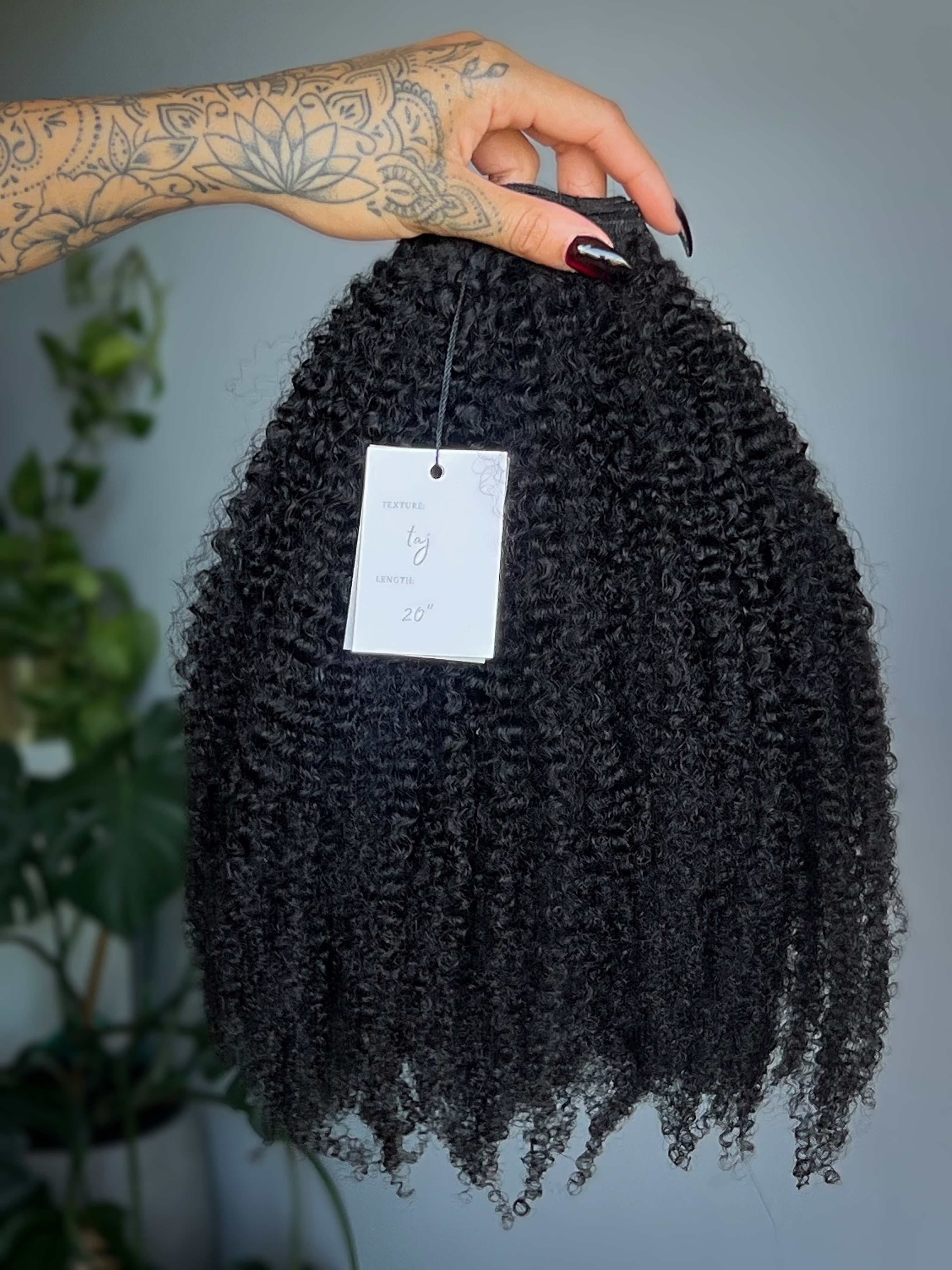 Taj Wefted Hair – 100% virgin Indian hair with tight coily texture | Nahara’s Curls