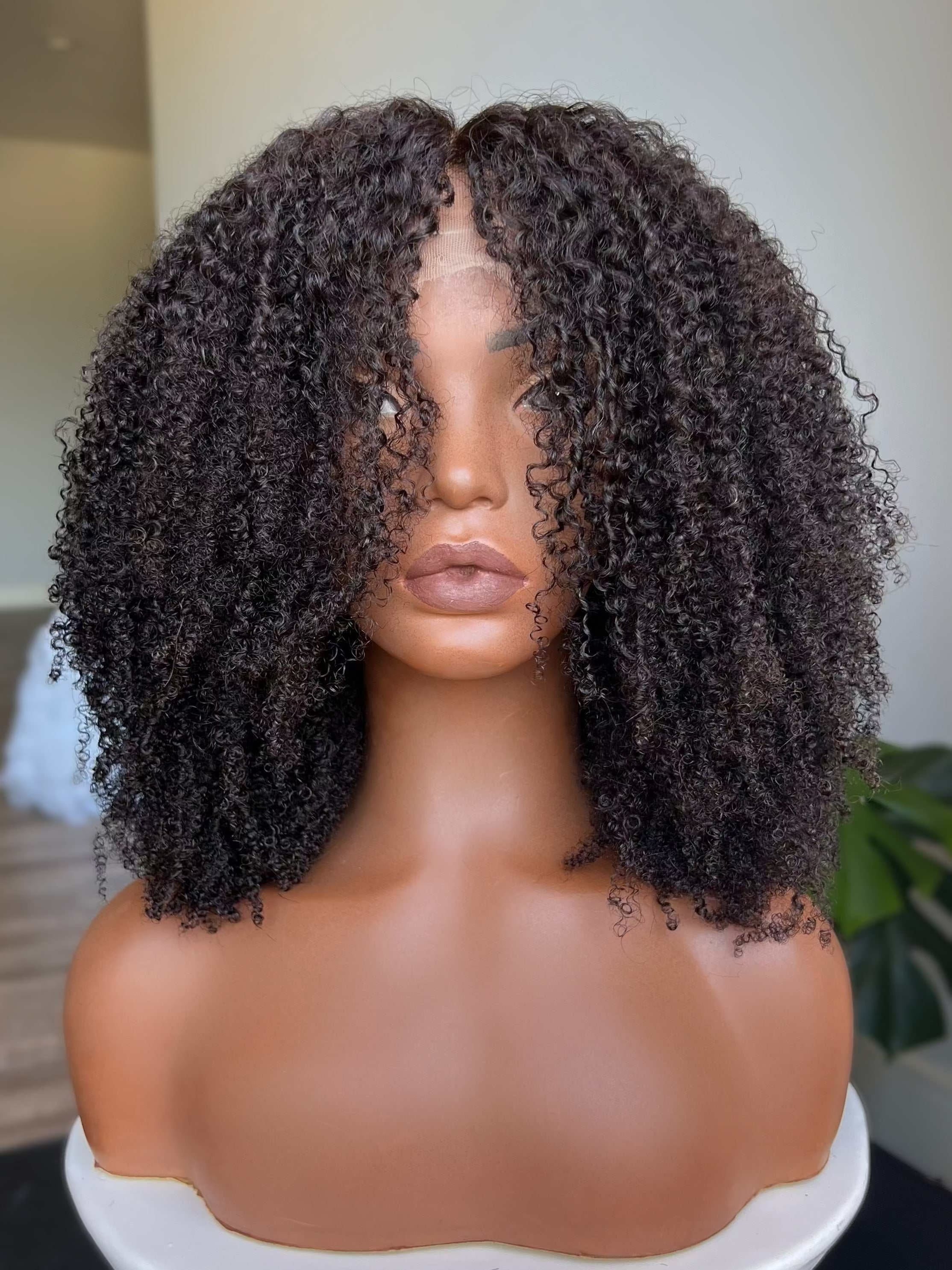 Taj HD Lace Front Wig showing tight coils and natural 4B curls