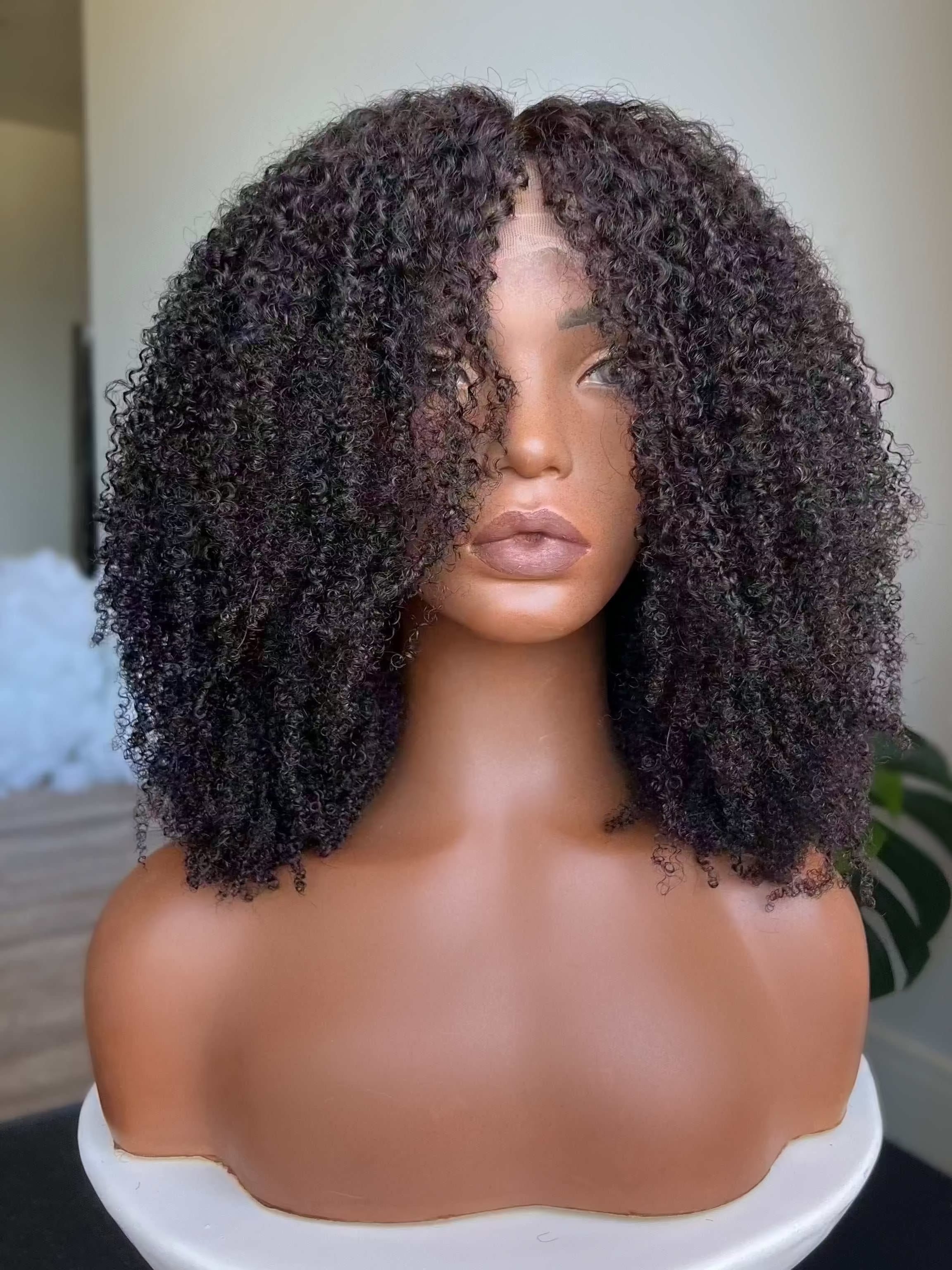 Taj 13x6 HD Lace Front Wig – 100% virgin Indian hair with natural coily texture