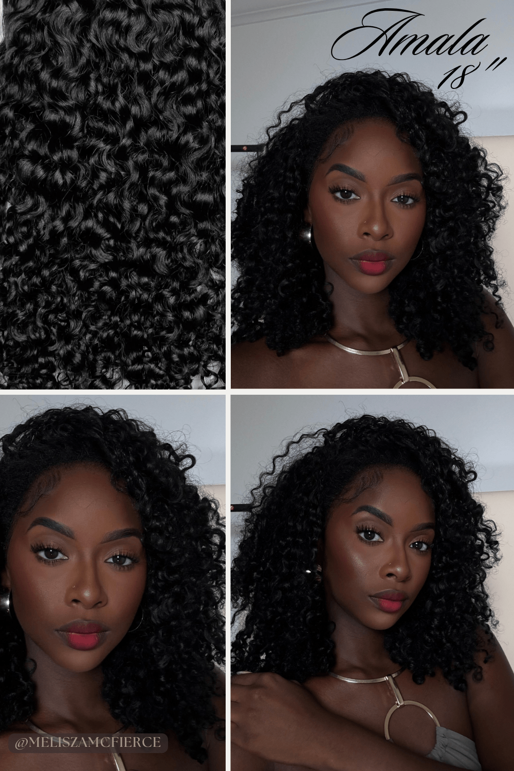 Amala Wefted Hair by Nahara’s Curls – influencer wearing soft, voluminous loose curls for a natural look