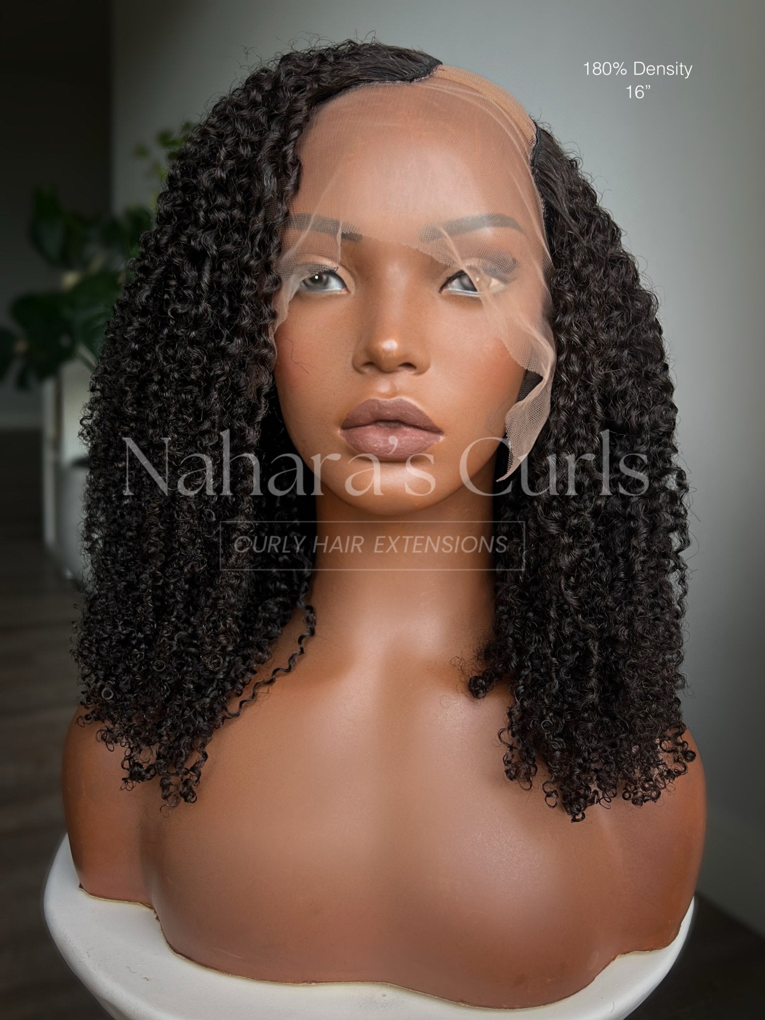 Aura Left U-Part Wig styled in a left side part
