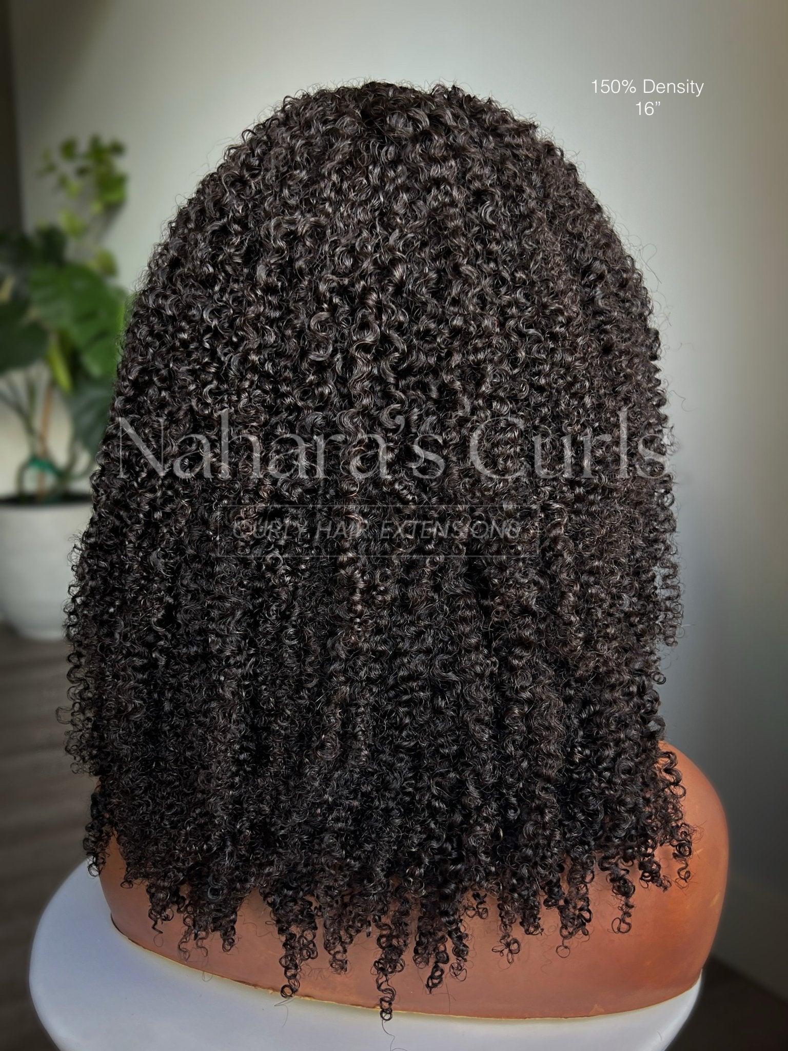 Aura LBack view of Aura Left U-Part Wig showing layered curl shapeeft U - Part Wig | – Nahara's Curls