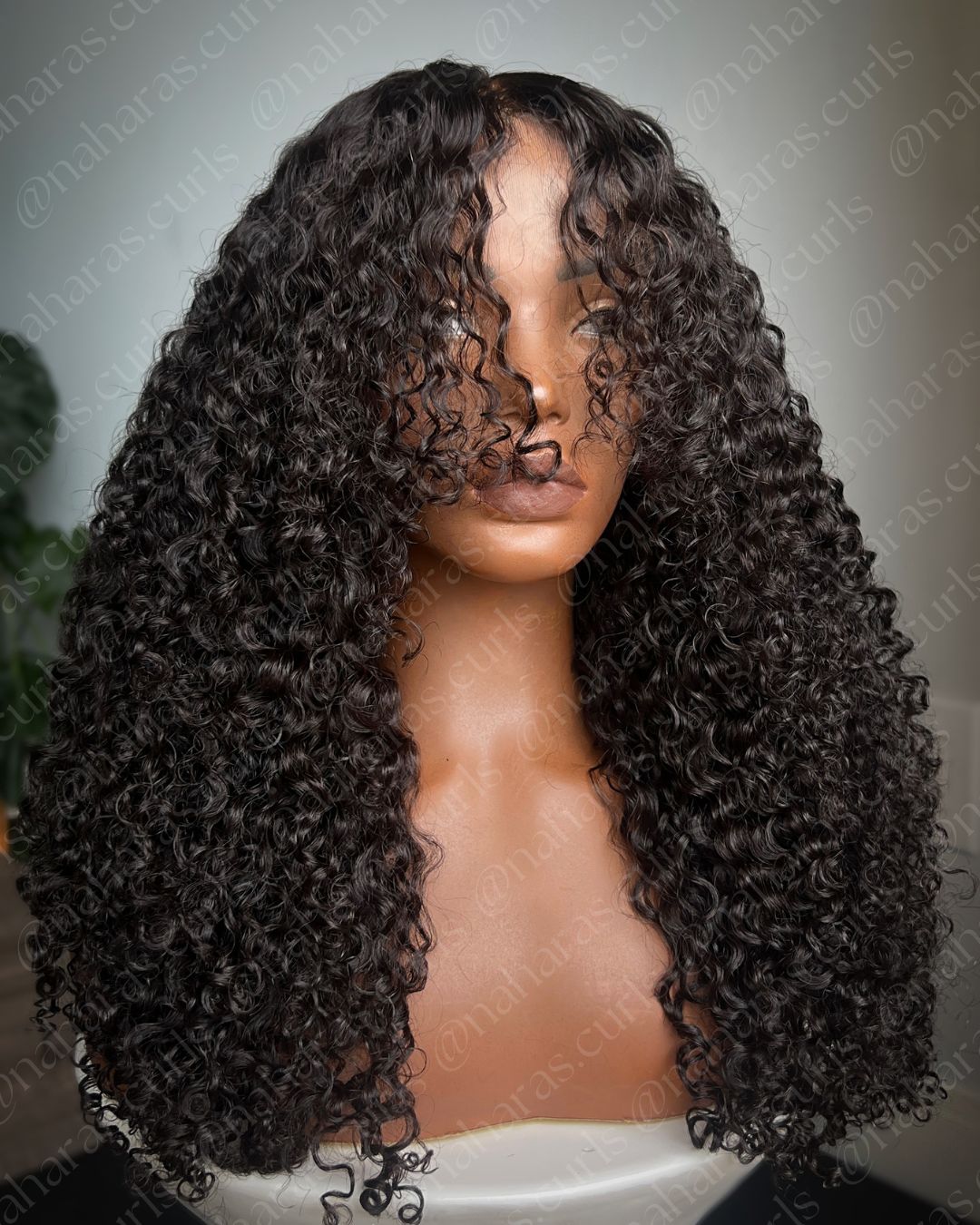 Close-up of Lila 13x6 HD Lace Front Wig showing defined curls and realistic HD lace scalp