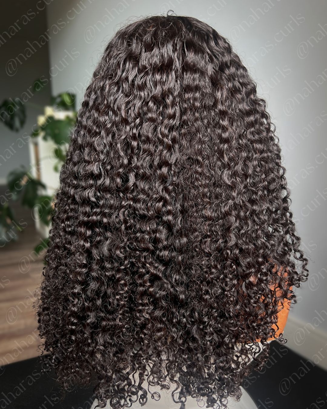 Back view of Lila 13x6 HD Lace Front Wig showing dense Tula Amplified curls and natural movement