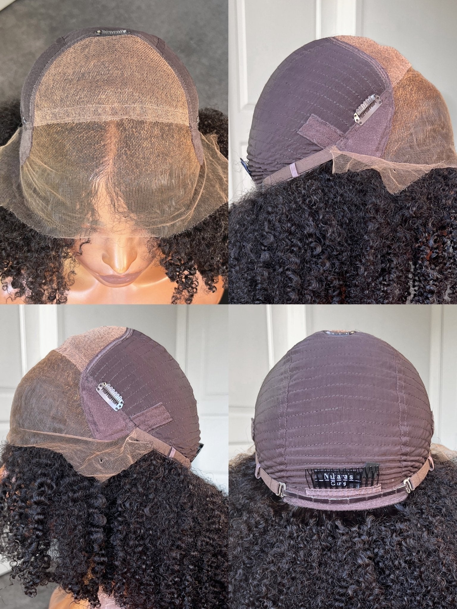 Detailed close-up of transparent HD lace on the Ishani 13 by 6 HD Contour Lace Front Wig