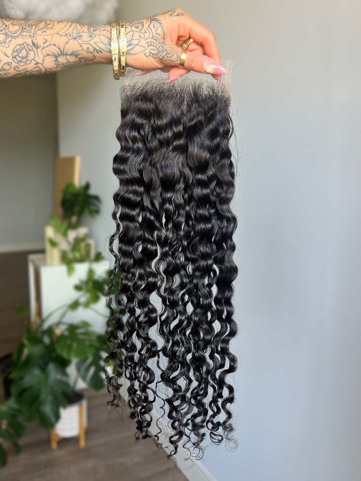 Tula Lace Closure with soft, flowing loose waves in premium virgin Indian hair