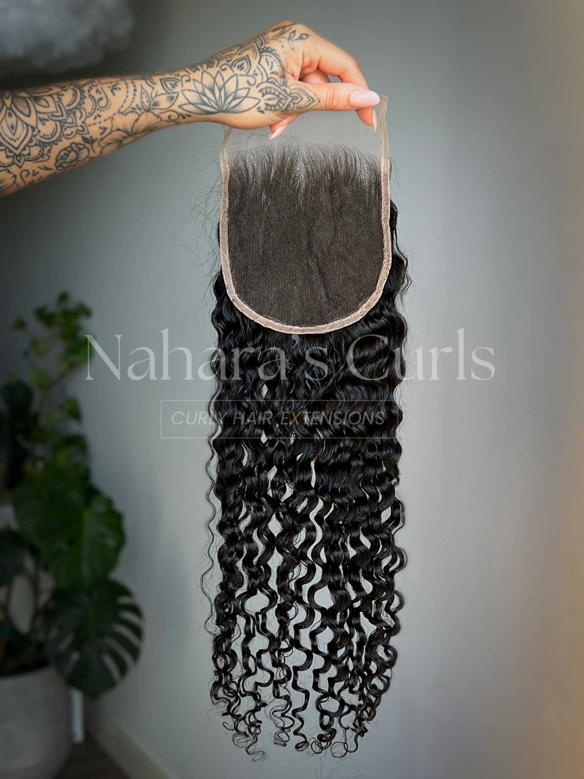 Amala Lace Closure with soft, fluffy loose curls in premium virgin Indian hair