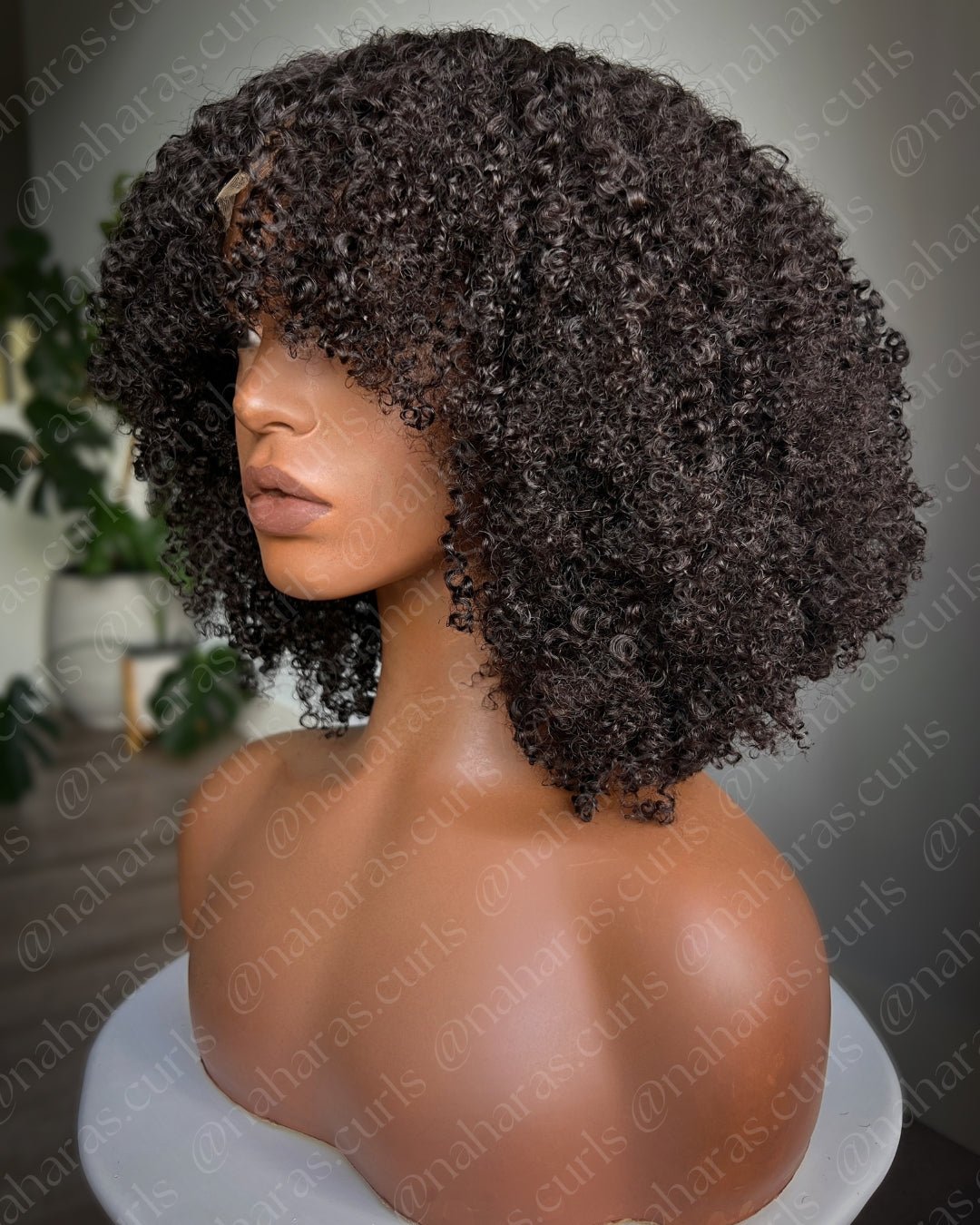 Side view of Anaya 13 by 6 HD Lace Front Wig 3C/4A showing texture and shape
