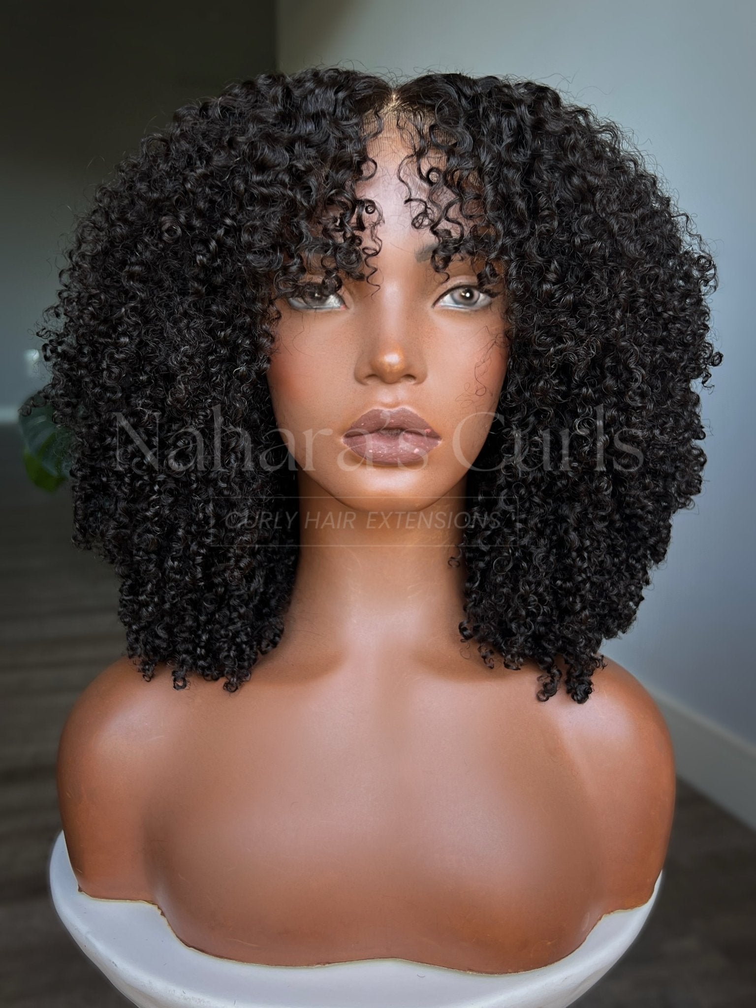 13x6 HD lace front kinky curly wig with soft defined coils and natural volume

