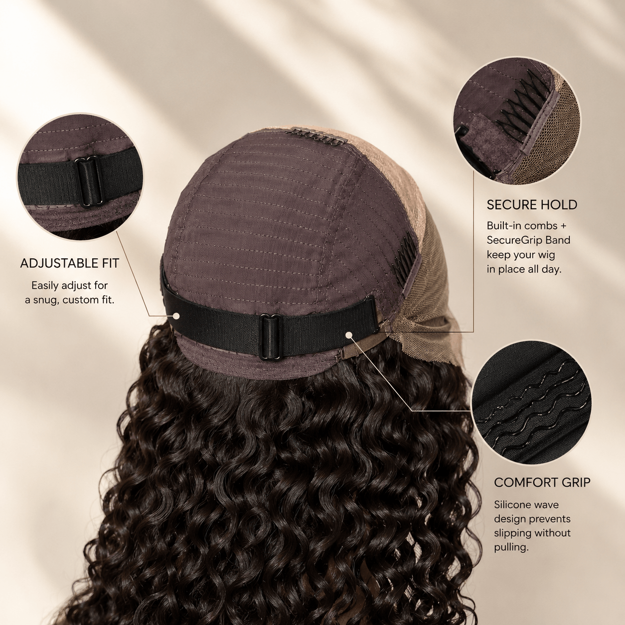 Nahara's SecureGrip Band | Wig Accessories – Nahara's Curls