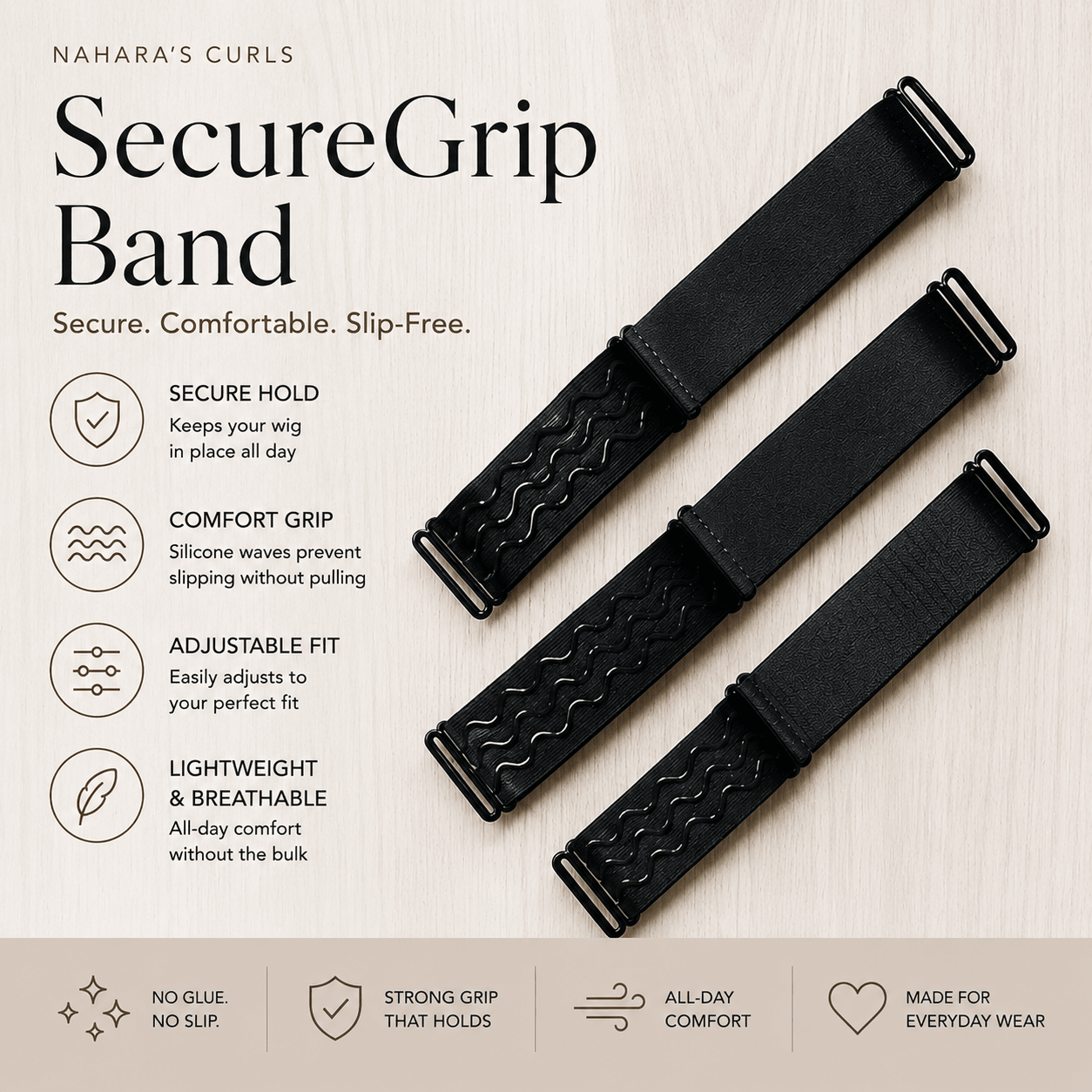 Nahara's SecureGrip Band | Wig Accessories – Nahara's Curls